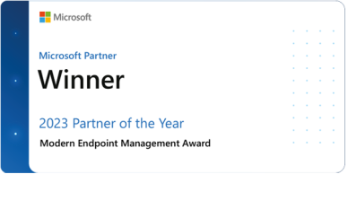 Microsoft Partner of the Year Awards 2023 - Modern Endpoint Management Winner