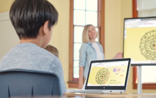 Surface Laptop SE and Hub used in classroom