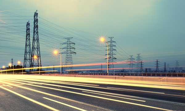 Power cables and motorway