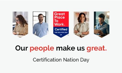 Image text: Our people make us great. Certification Nation Day.