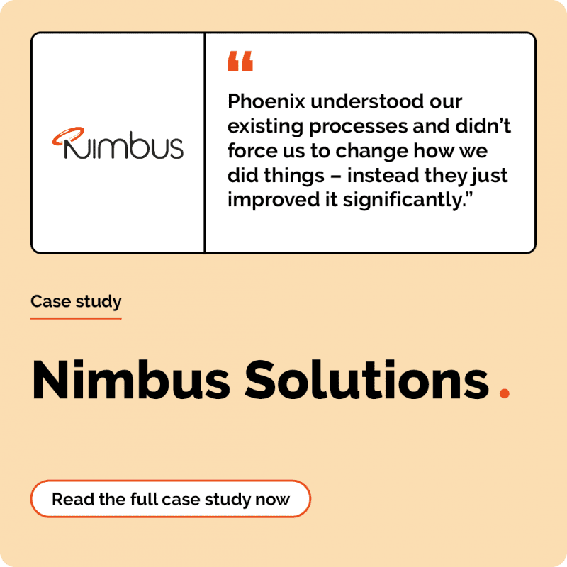 Image displaying a quote from Nimbus Solutions. Read the full case study now.