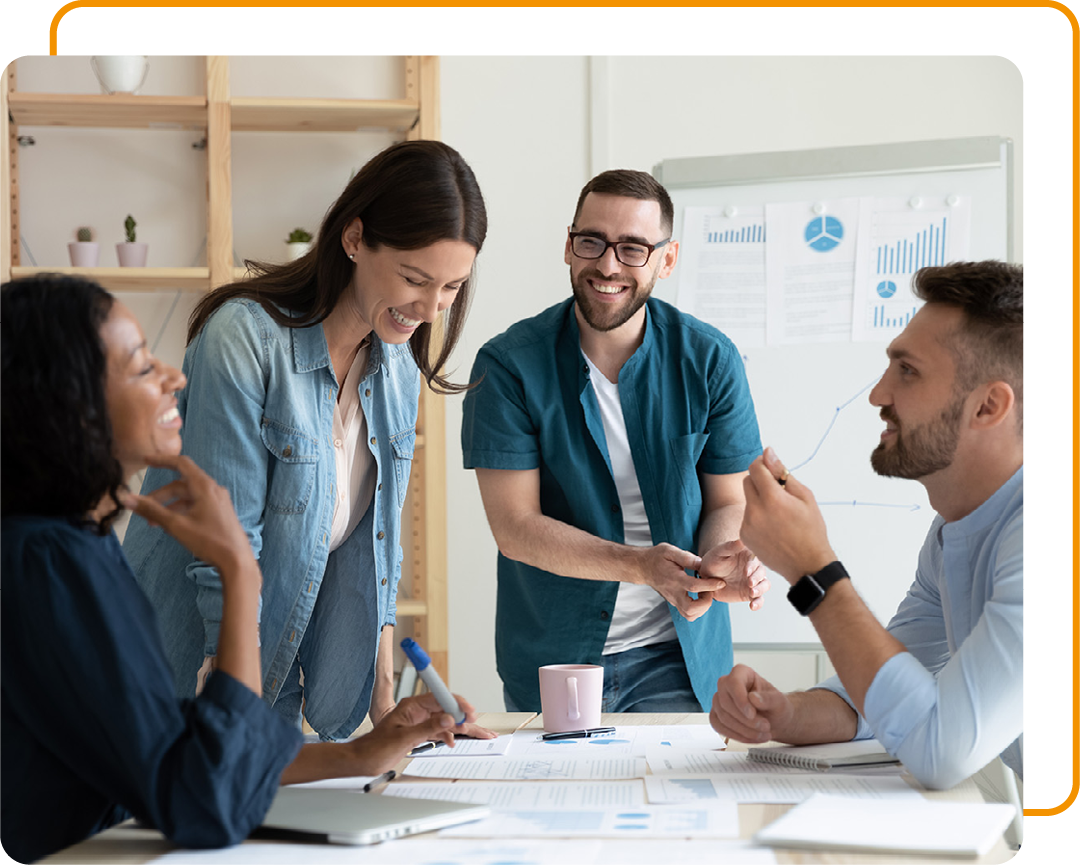 Image of a group of people in a meeting together