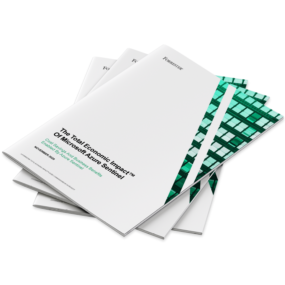Image of a whitepaper entitled 'The Total Economic Impact of Microsoft Azure Sentinel'