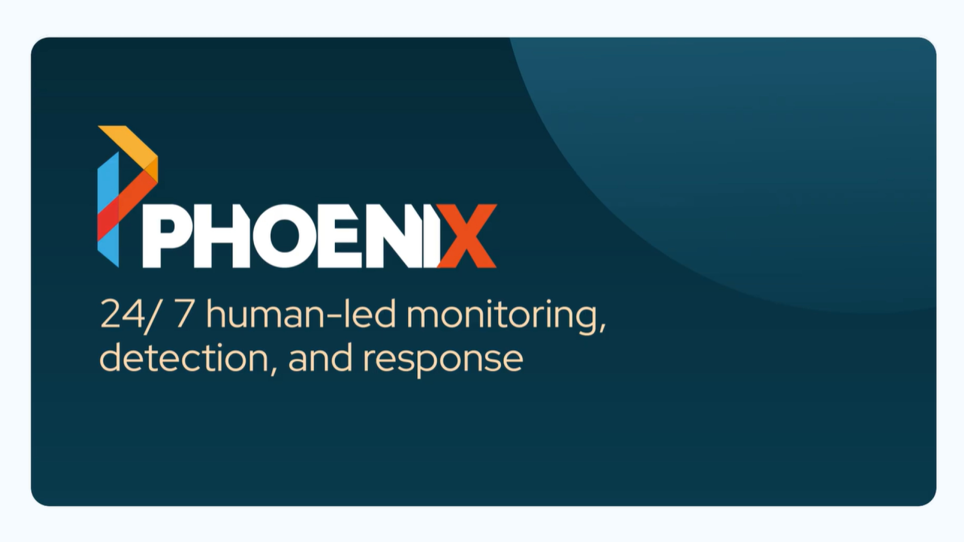 Video thumbnail. Image text says 24/7 human-led monitoring, detection, and response.