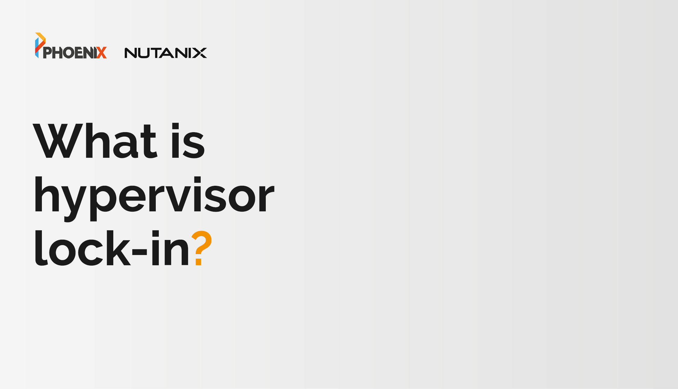 What is hypervisor lock-in?