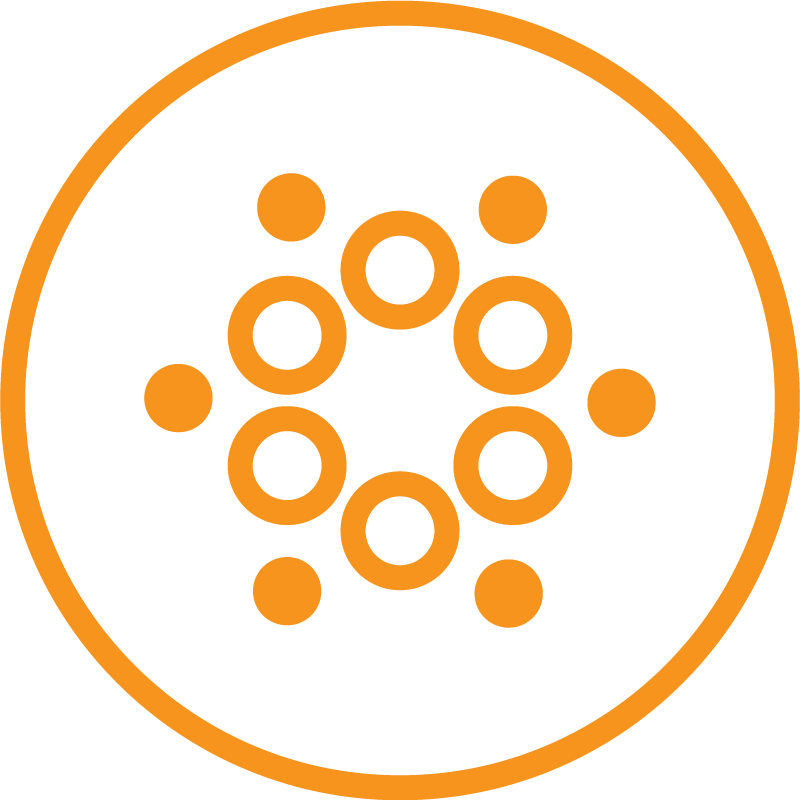 Orange icon of public sector organisations