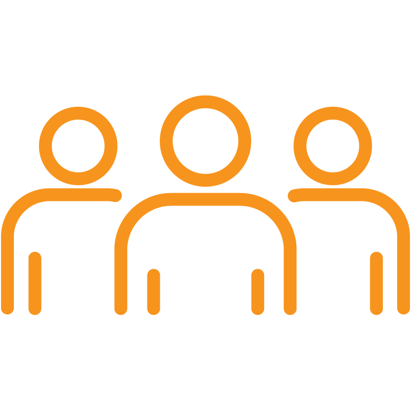 Orange icon of Private sector organisations