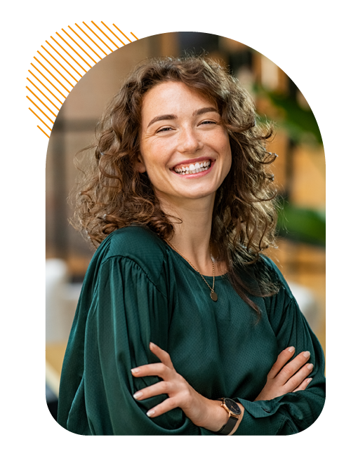 Image of a smiling business professional stood in an office
