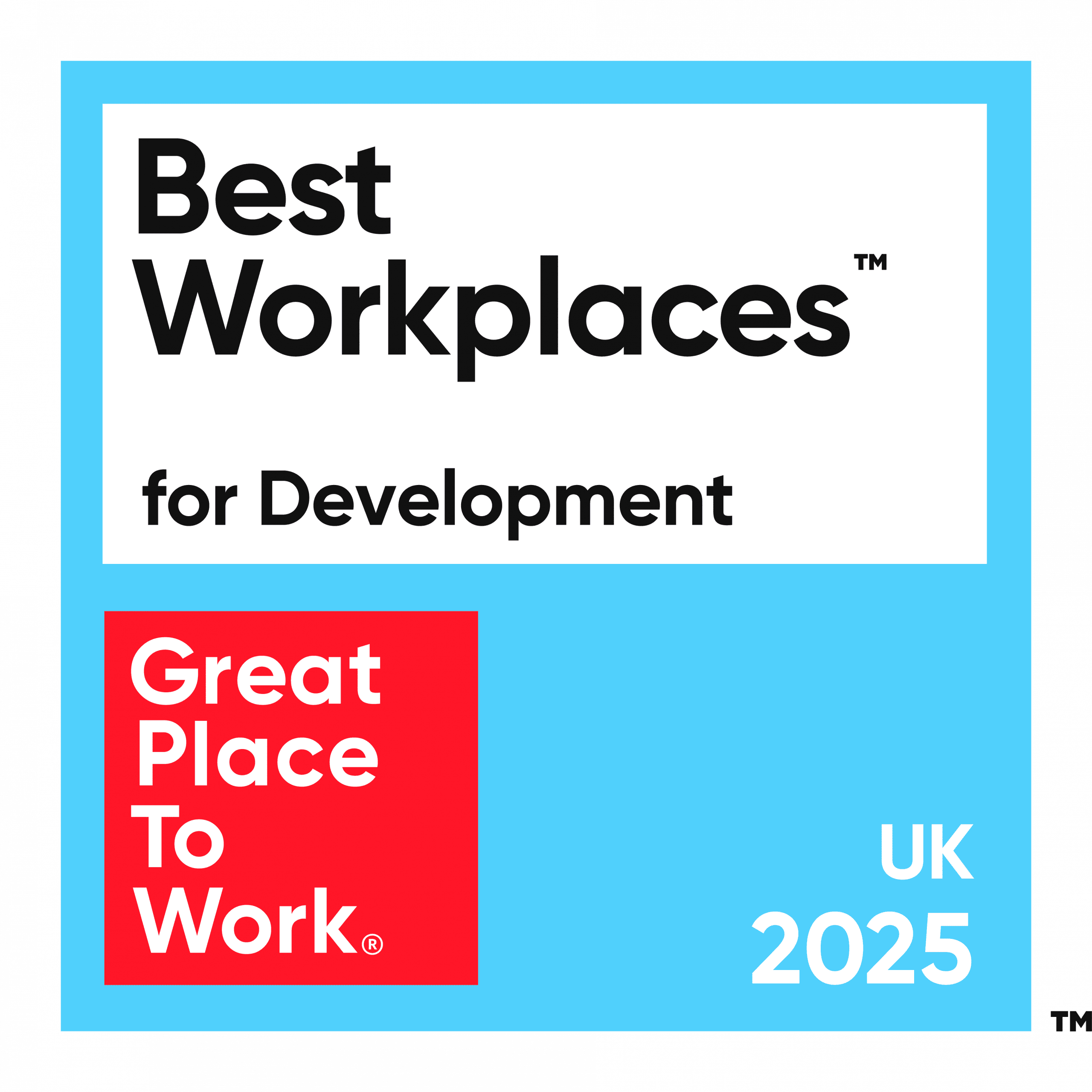 Great Place to Work - Best Workplaces For Development 2025 (Large Organisations)