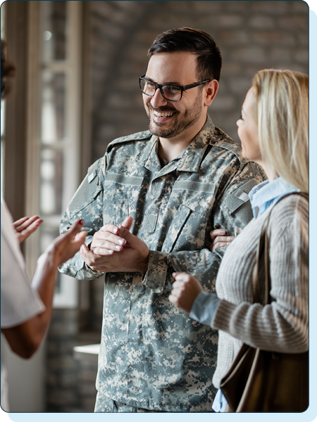 Image of a military professional speaking