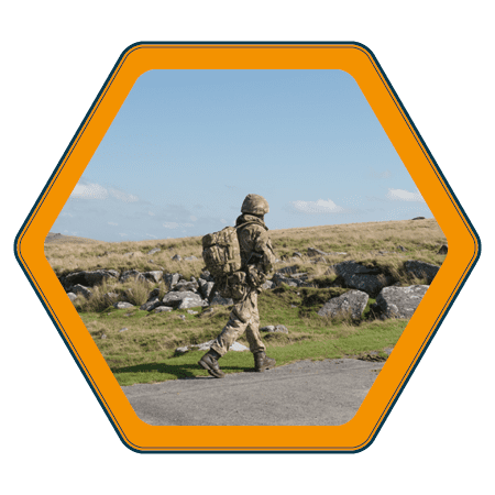British soldier in uniform- walking