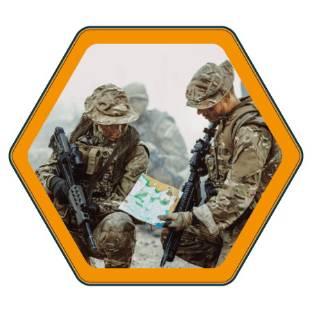 British soldiers in uniform- two men