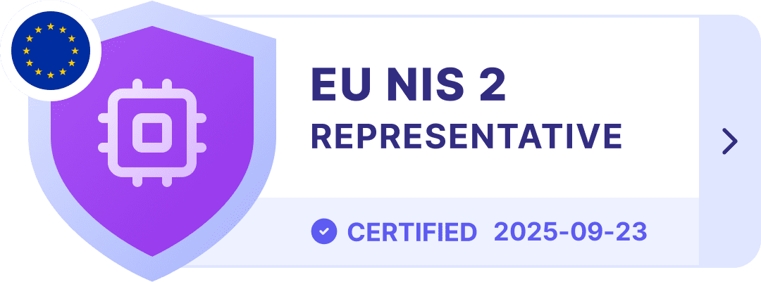EU NIS 2 Certificate of representation - certified 23/09/2025