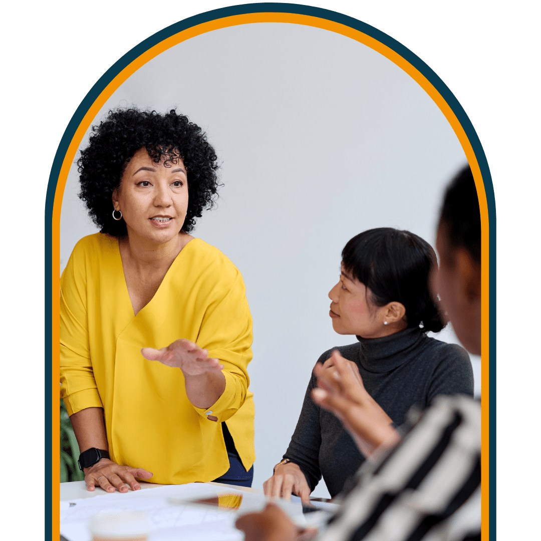 two people talking