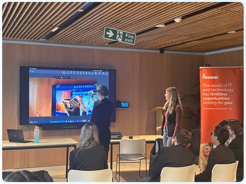 Students participating in a Phoenix education workshop