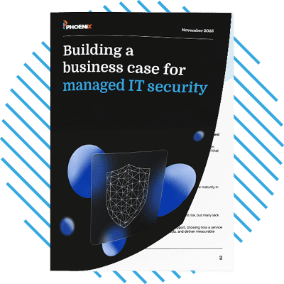 Front page of the Building a business case for managed IT security whitepaper