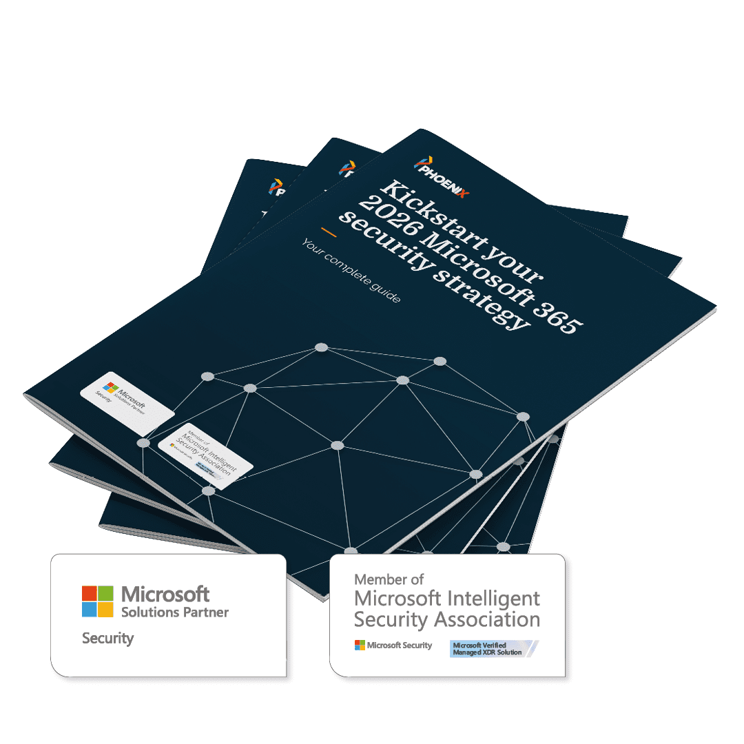 Digital mock-up of the whitepaper Kickstart your 2026 Microsoft 365 security strategy