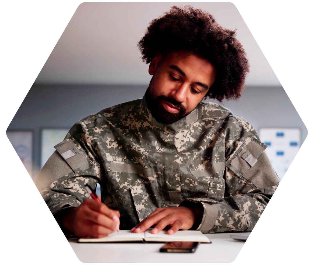 student working
