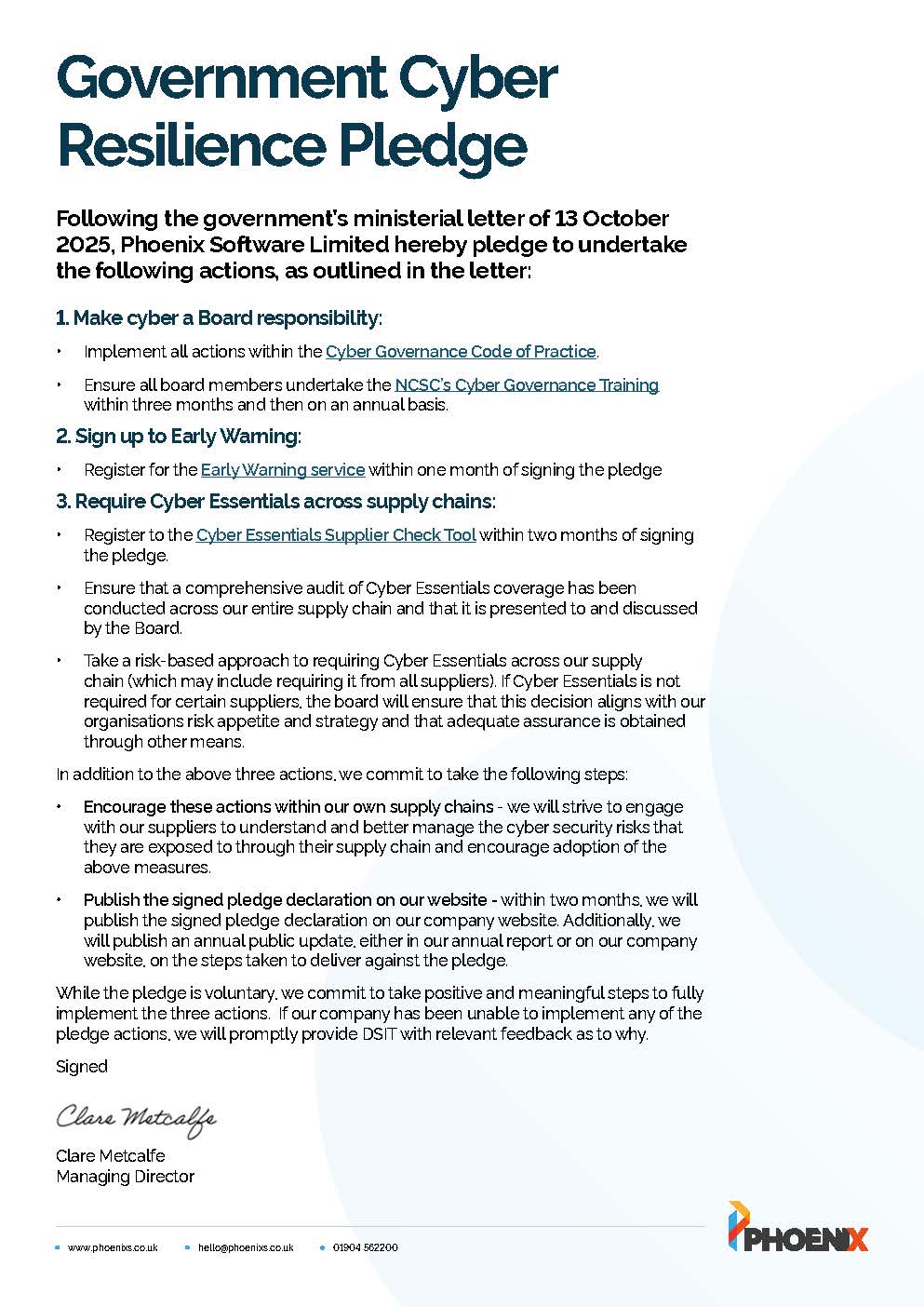 Cyber Resilience Pledge